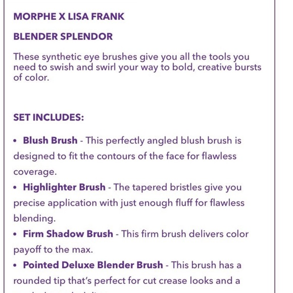 Lisa Frank Morphe makeup brush set - Picture 6 of 6